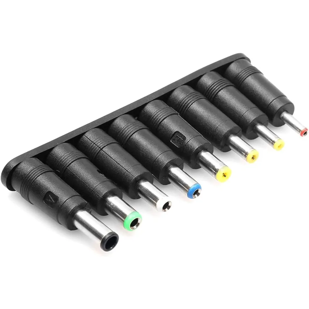 8 Pcs Universal DC Power Adapter Connector Kit Female Plug 8-in-1 Multi-Function Power Adapter Set for CCTV Router Electronics