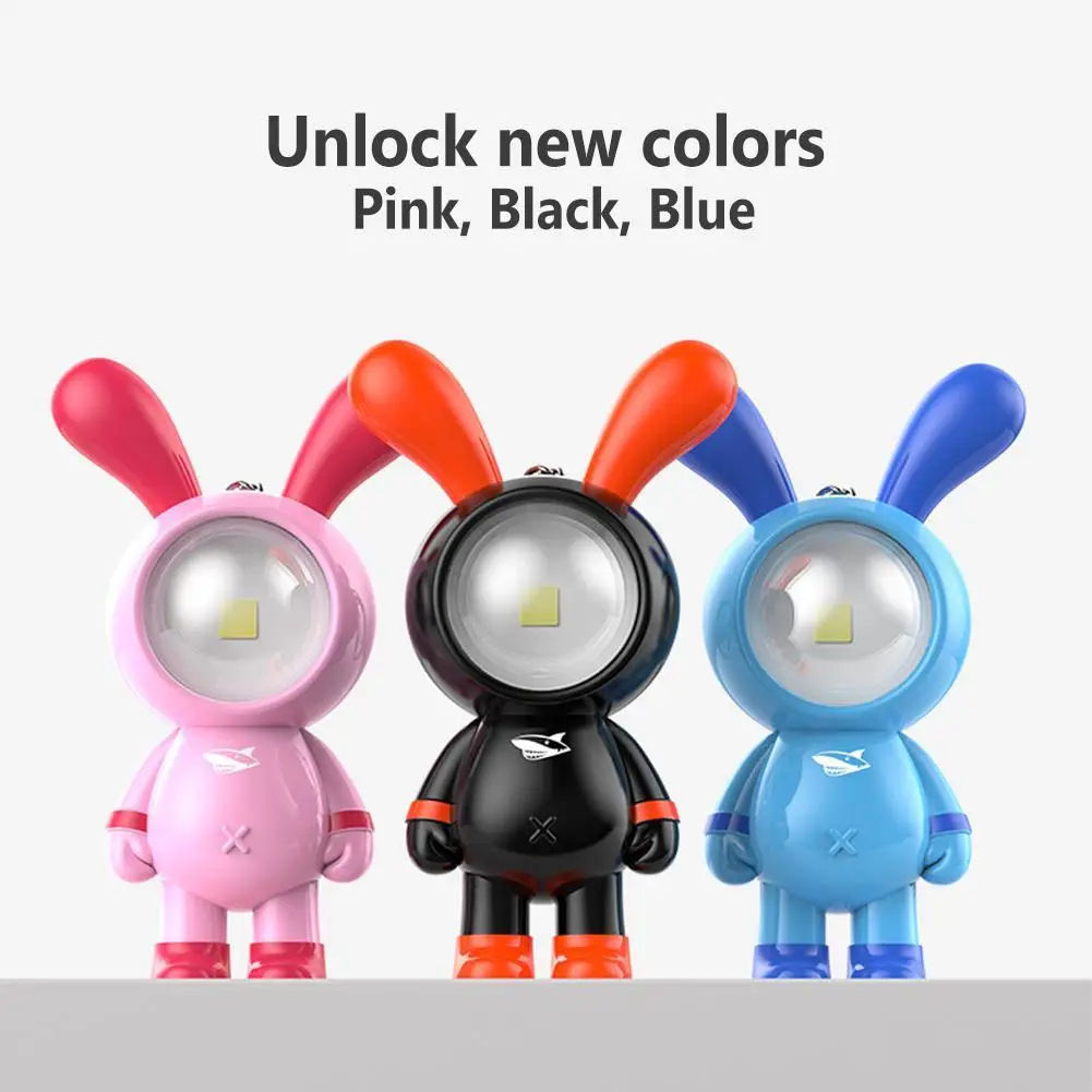 Led Light Lighting Key Chain Doll Rabbit Pendant Lamp Year Gifts Toy Photograph Props Light Accessories