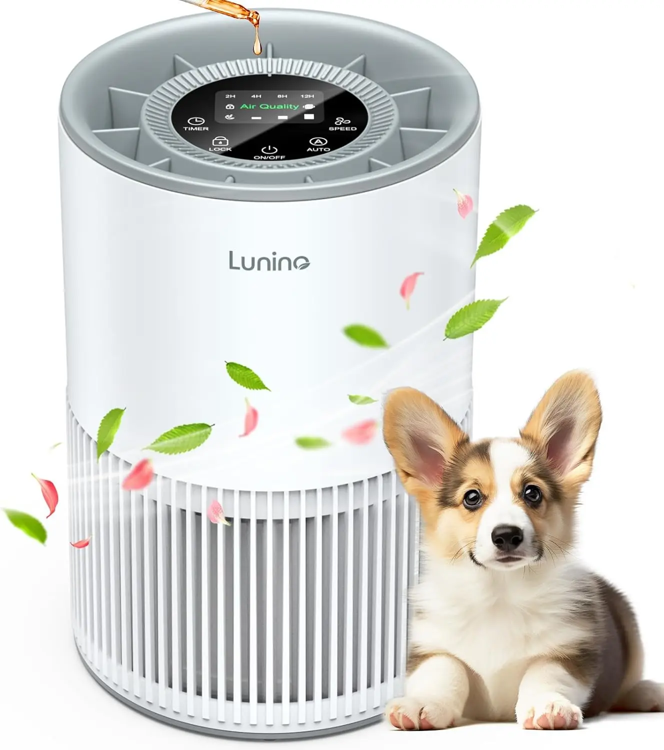

Large Room Air Purifier up to 1200ft² with H13 HEPA, Fragrance, Sensor, Sleep Mode for Pet Dander, Odor