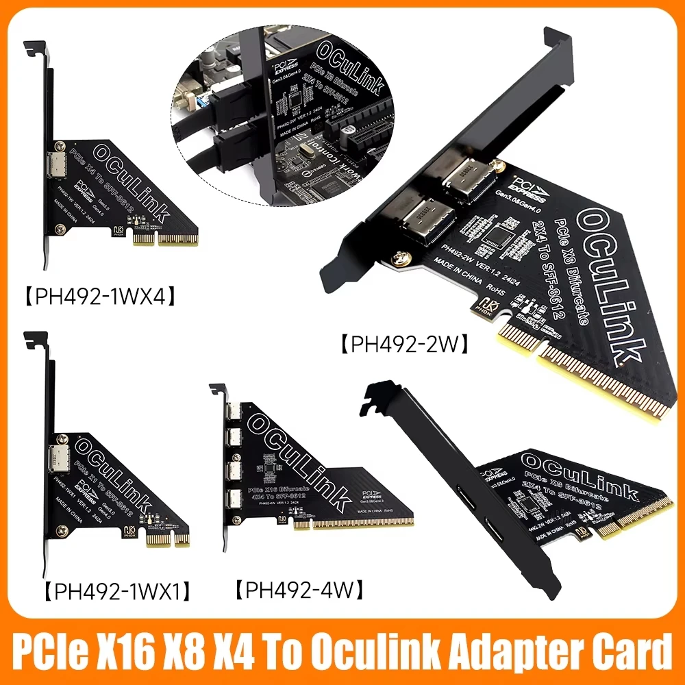 

Карта-адаптер PCIe в SFF 8611&8612, адаптер PCI Express в SFF-8612, карта расширения PCI Express PCI-E X4/X1 для SSD