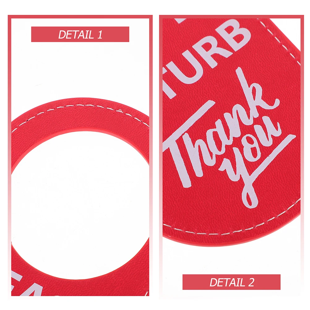 

2pcs Double Sided Sign Do Not Disturb Tag Dual Side Hotel Office Door Hanger Reusable Pu Door Tag For Home Mall Hotel