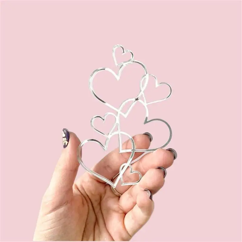 Dessert Card Great For Weddings Beautifully Made Cake Decoration Popular Minimalist Wedding Cake Topper Heart Cake Insert Need