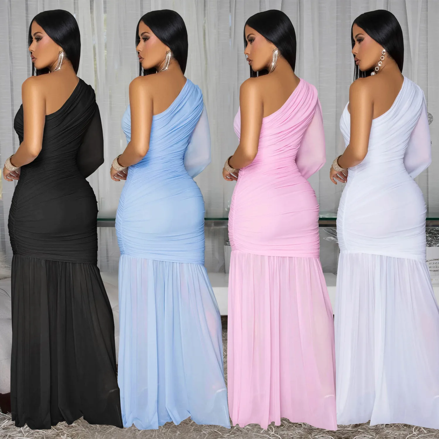 

Elegant African Dresses For Women Dashiki Summer Autumn Maxi Dress Ladies Traditional African Clothing Fairy Long Dress