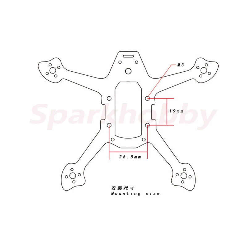 SALE 95GT 95mm 110GT 117mm Frame kit For LDARC 95GT 110GT PNP 2840 Propeller Plastic Canopy Carbon Fiber Frame RC FPV Drones