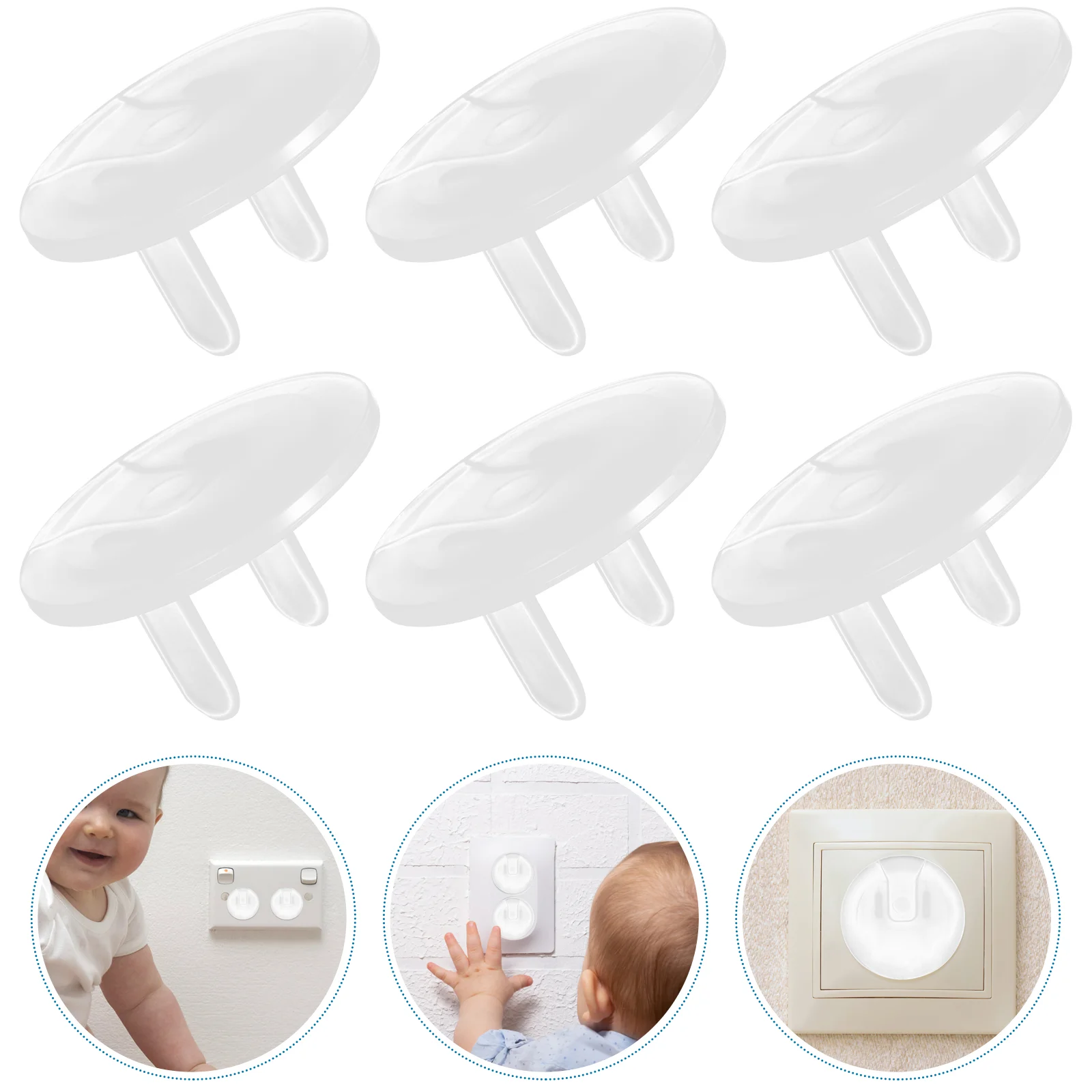 12 Pcs Child Proof Electrical Plug Outlet Cover Baby Safe Plugs Sockets Protector Covers Pp