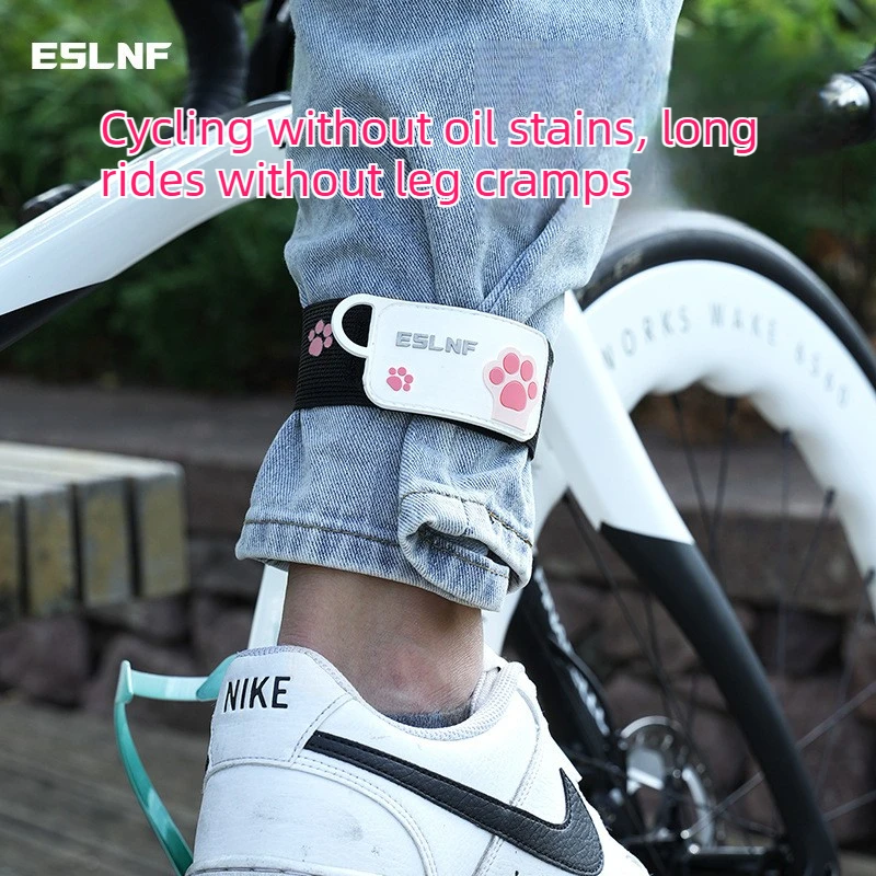 Adjustable Cycling Leg Strap, Bicycle Pant Cuff Band, Anti-Scratch Trouser Leg Tie Band, Multifunctional Arm Strap for MTB Road