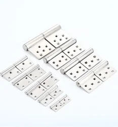 2pcs 2/3 Inch Stainless Steel Flag Shape Detachable Hinge for Aluminum Doors Bathroom Door Removable Hinge Furniture Hinge