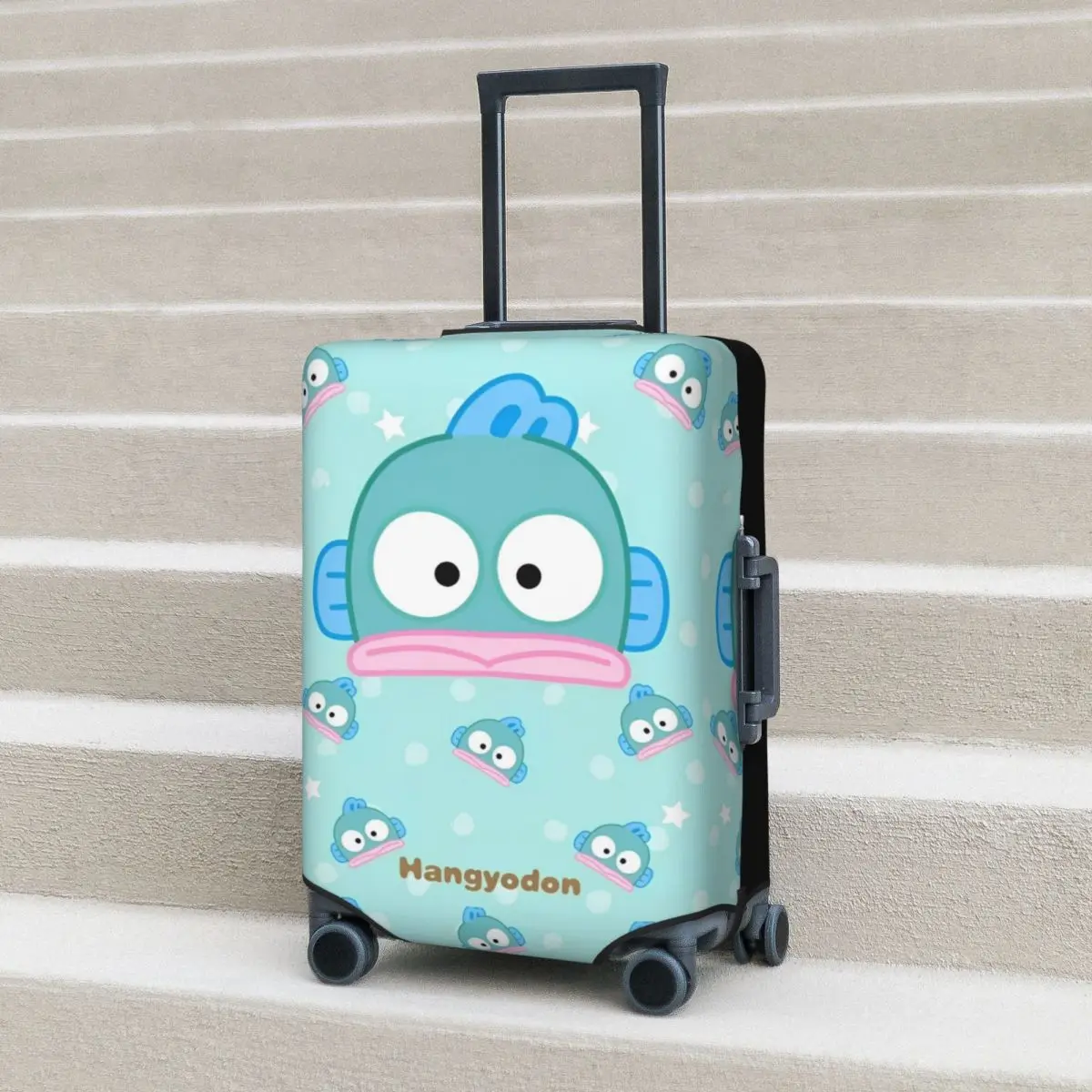 

Custom Hangyodon Funny Suitcase Cover Cruise Trip Protector Flight Fun Luggage Accesories