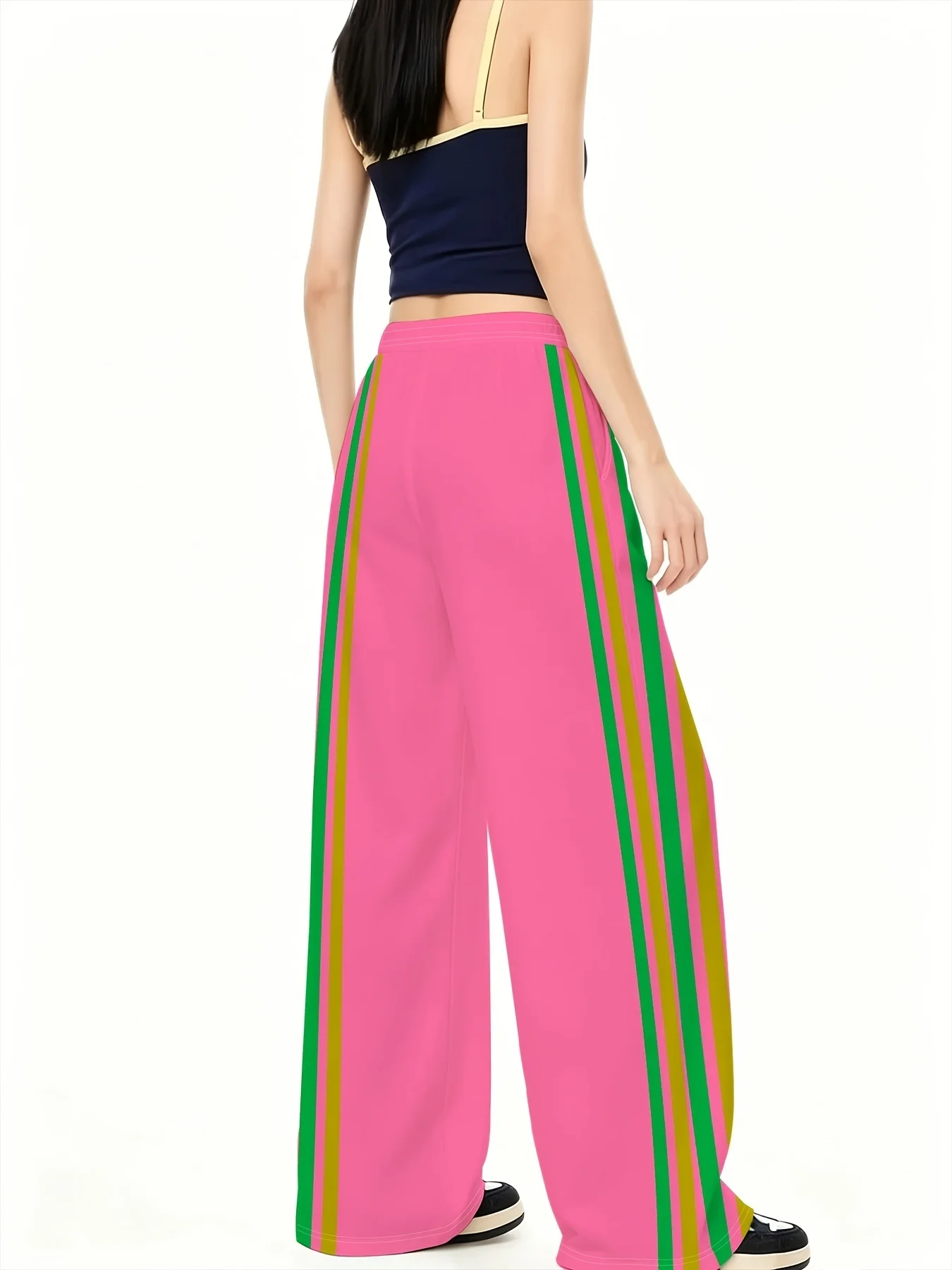 2026 Spring Autumn Hot Sale Personalized Fashionable Y2k Pants Trendy Fashion Vintage Print Loose Women Red Sports Pants