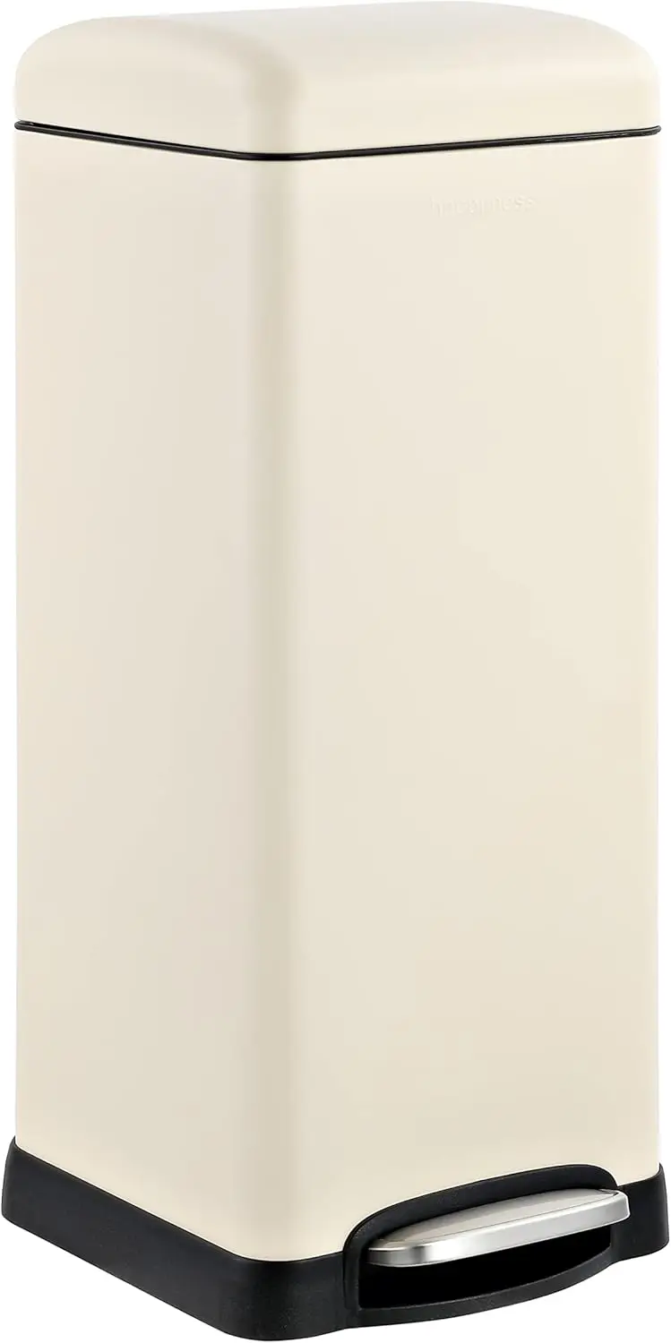 

HPM1007F Betty Retro 8-Gallon Step-Open Trash Can with Soft-Close Lid, Fingerprint Resistant, Modern, Minimalistic for Home