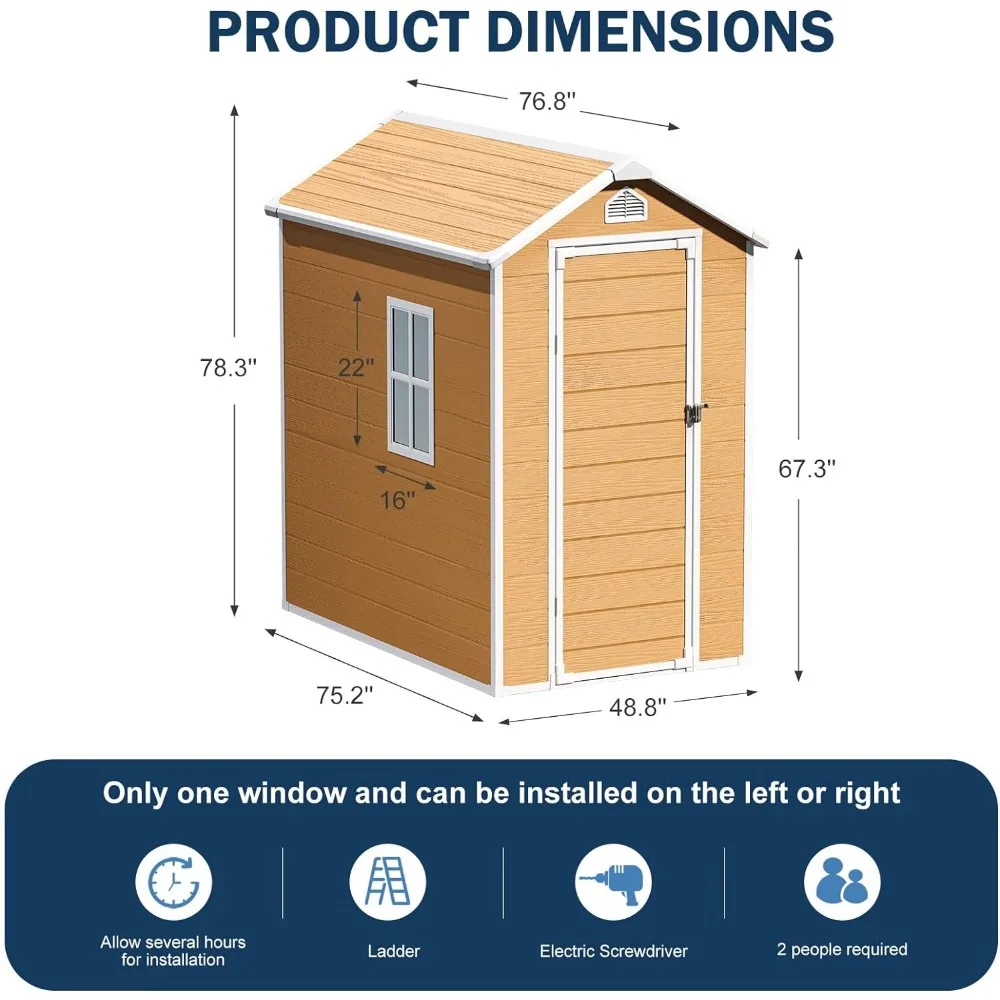 Imagem -06 - Metal Storage Shed Prateleiras com Portas Deslizantes Duplas Outdoor Bike Shed Grande à Prova Dágua 4x6ft