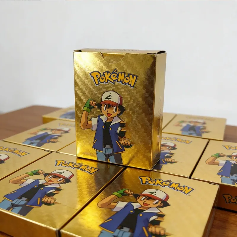 Party Games Box - 55PCS Pokemon Cards Vmax GX Gold