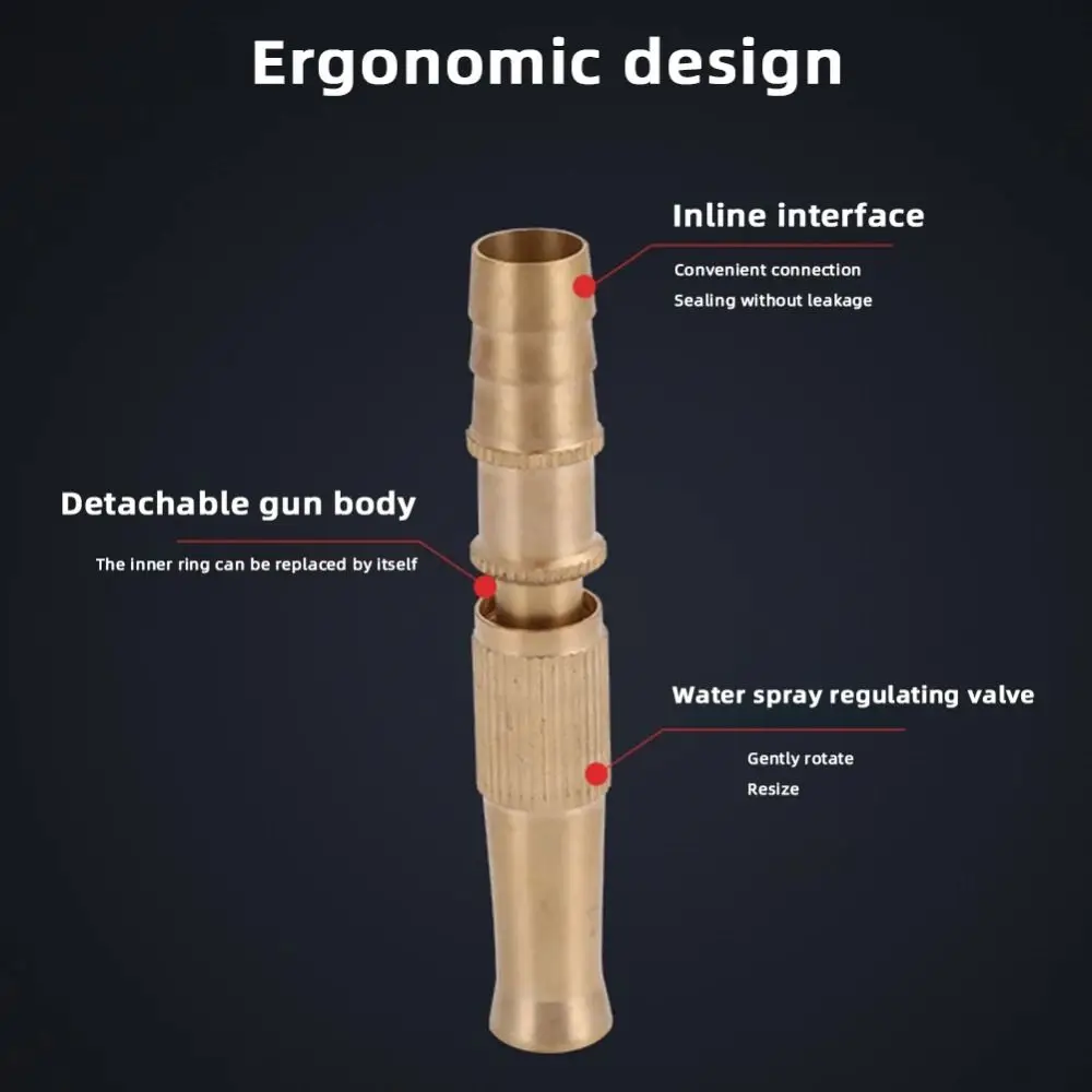 1Pcs Aluminum Alloy Spray Torch Connect Hose High Pressure Watering Garden Tool Spray Nozzle Adjustable 360 Degree Rotating