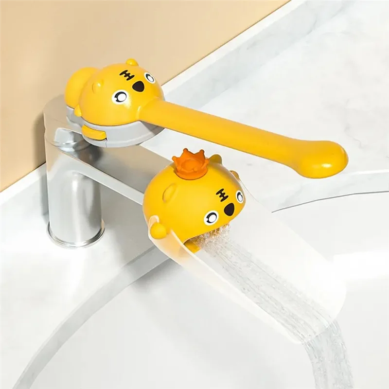 Удлинитель смесителя с мультяшными животными для детей, мытье рук в ванной, аксессуары для раковины, кухня, удобная для мытья ребенка