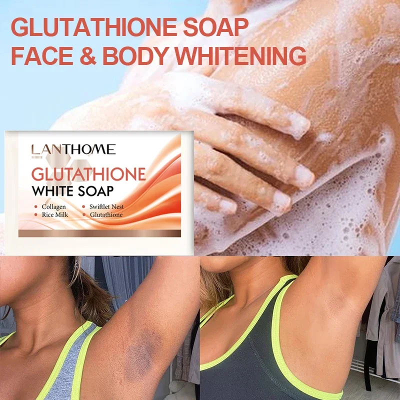 

New Sdottor Glutathione Skin Whitening Soap Hand Soap Lighten Dark Underarm Leg Remove Dead Skin Lightening Brightening Face Glo