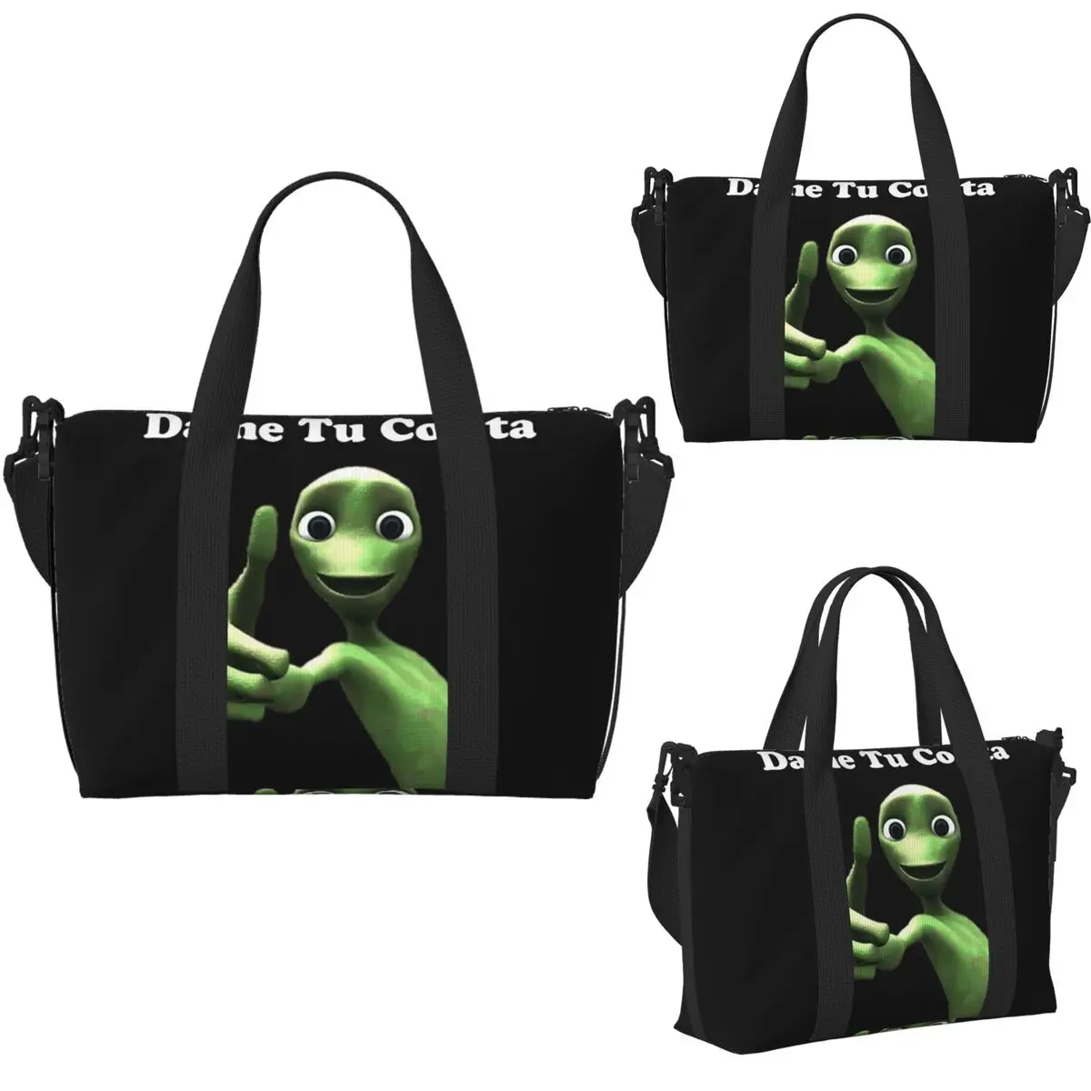 حقيبة سفر للشاطئ مخصصة Dame Tu Cosita (أبيض) ذات سعة كبيرة لصالة الألعاب الرياضية للنساء حقيبة كتف واق من المطر للتسوق