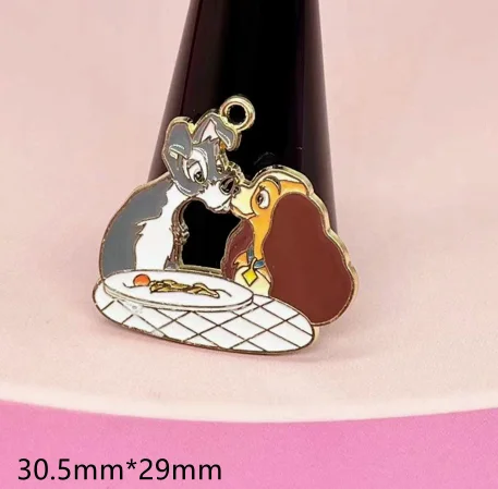 10 pcs Cartoon Animal Dog Charm Pendants Enamel Craft, Perfect for DIY Earrings, Bracelets, Neck