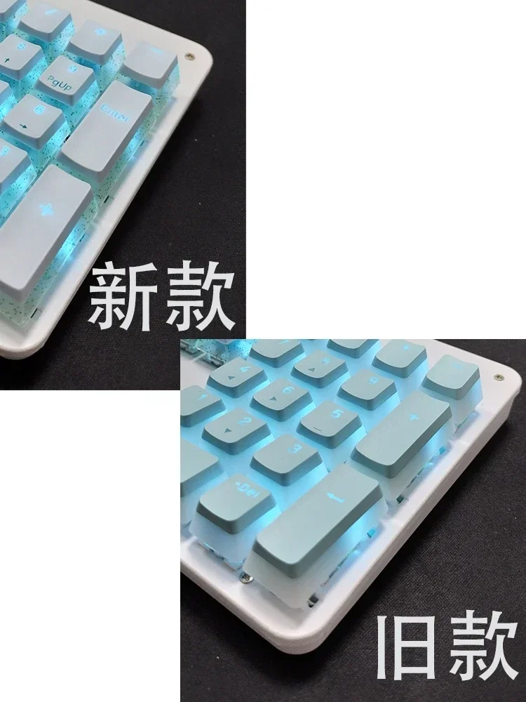 Baru puding berkilau dua warna transparan keycap PBT bahan keyboard mekanik keycap 108-key Cangjie phonetic Inggris