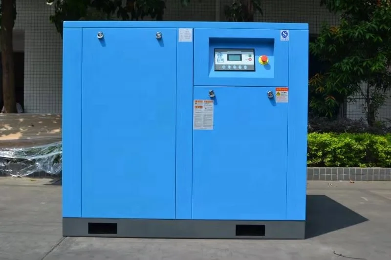 China Factory Supply Low Noise Energy-Saving High Efficiency Screw Type Portable Lubricated Air Cooled Air Compressor