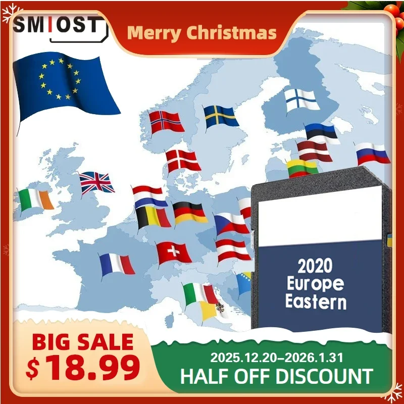 SMIOST Navigation SD Card 8GB Sat Nav Card RNS310 East Ost Map Card Transporter Sat Nav Memory Sat Version Cards