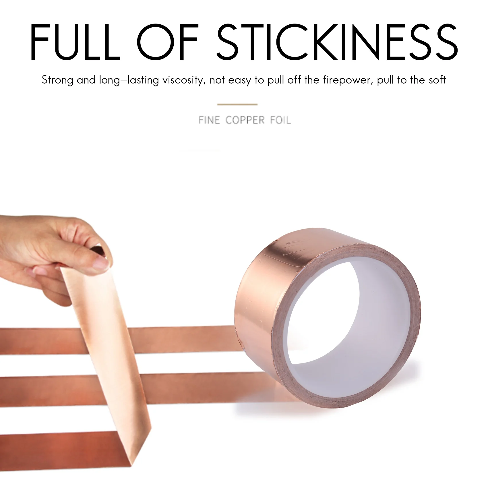 شريط رقائق نحاسية لحماية الإيمي ، لاصق موصل للإصلاحات الكهربائية ، شريط حاجز حلزوني ، جيتار ، 50*30 م