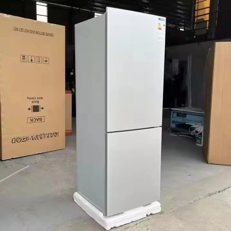 Refrigerador combinado de congelador inferior de doble puerta sin escarcha eléctrico para hotel doméstico enchufe americano de acero inoxidable Francia