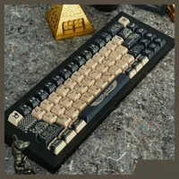 MiFuny PBT Keycap Egyptian Pharaoh 140keys Dye sublimation Gaming Keyboard Cap Cherry Profile Key Cap for Mechanical Keyboard