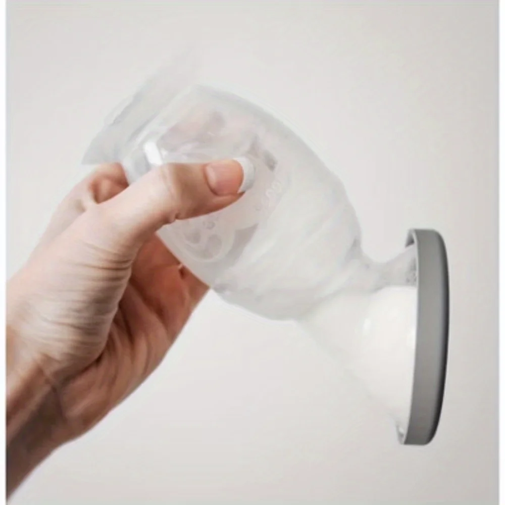 مضخة صدر مع قاعدة شفط وغطاء رمادي مانع للتسرب - مضخة صدر آمنة للاستخدام في غسالة الأطباق خالية من مادة BPA يمكن ارتداؤها