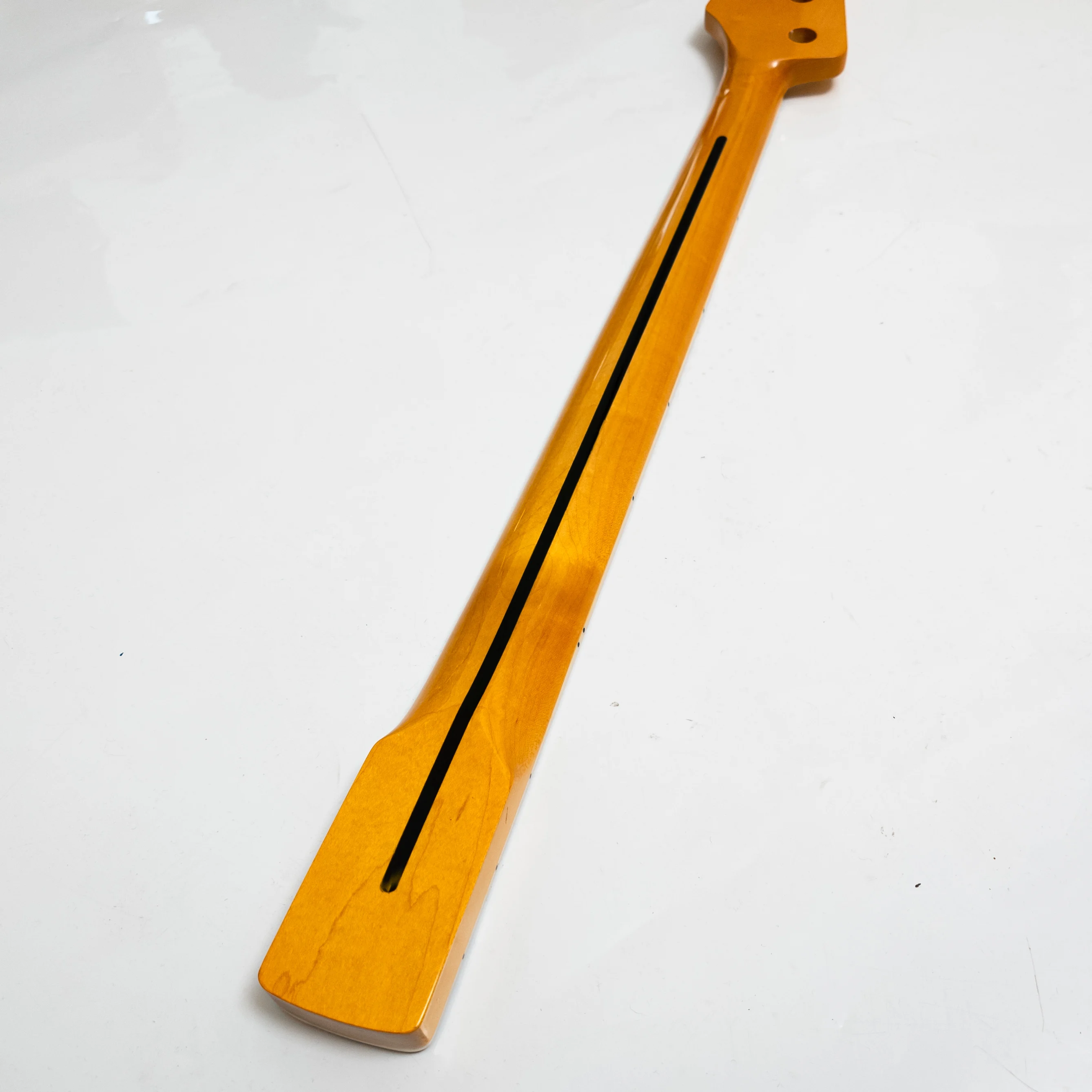 4 String Bass Guitar Neck Yellow Maple Rosewood Fingerboard 20 Frets Stainless Steel  Frets Bone Nut view 3