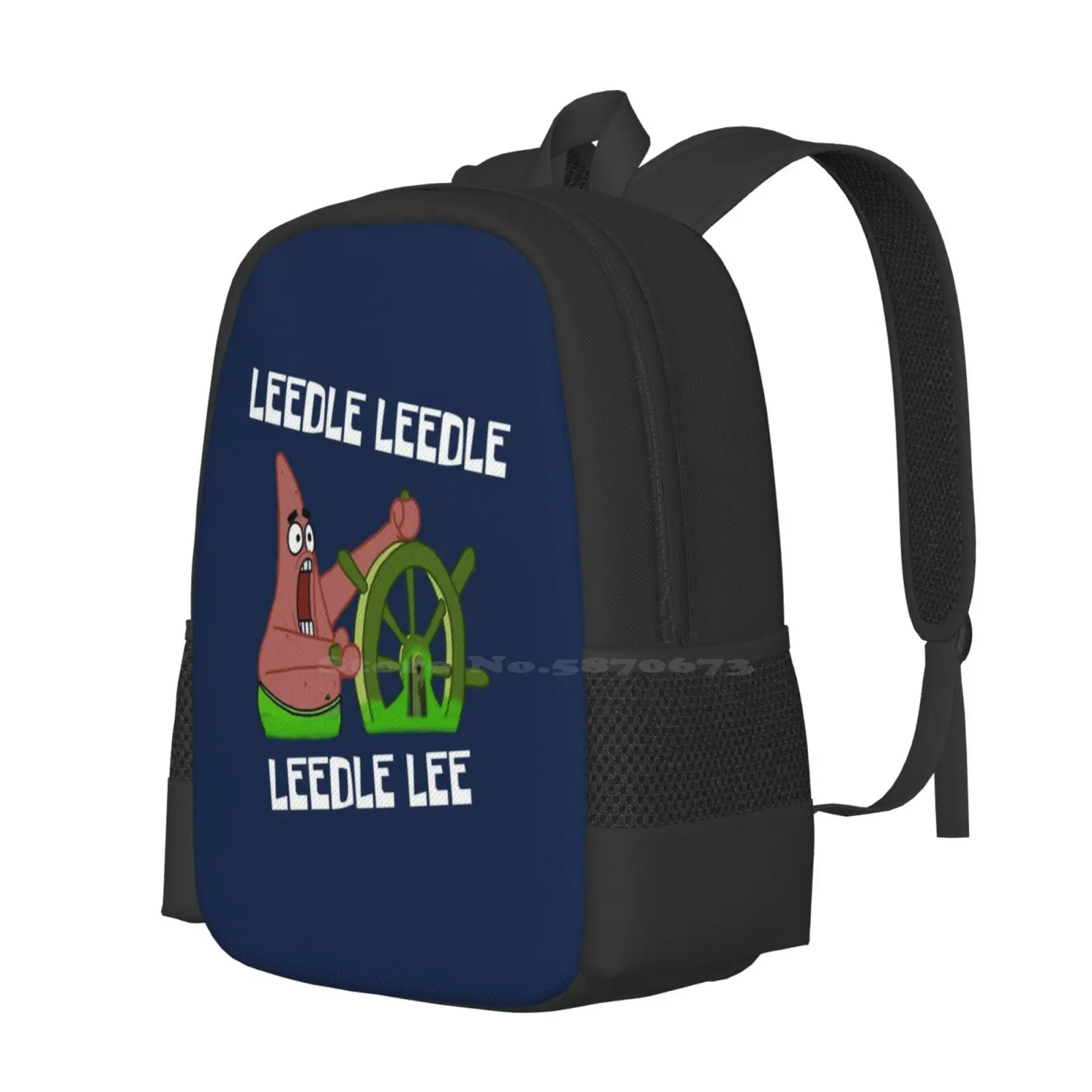 Leedle Leedle Leedle Lee Pattern Design Bagpack School Bags Patrick Star Squidward Tentacles Mr Krabs Plankton Sandy Cartoons