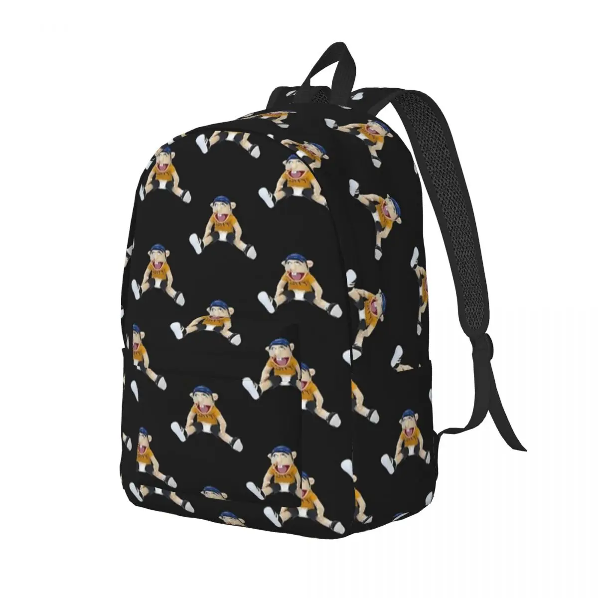 Sml Cartoon Funny Backpack para homens e mulheres, mochila de trabalho estudantil, sacos de lona universitários, moda esportiva