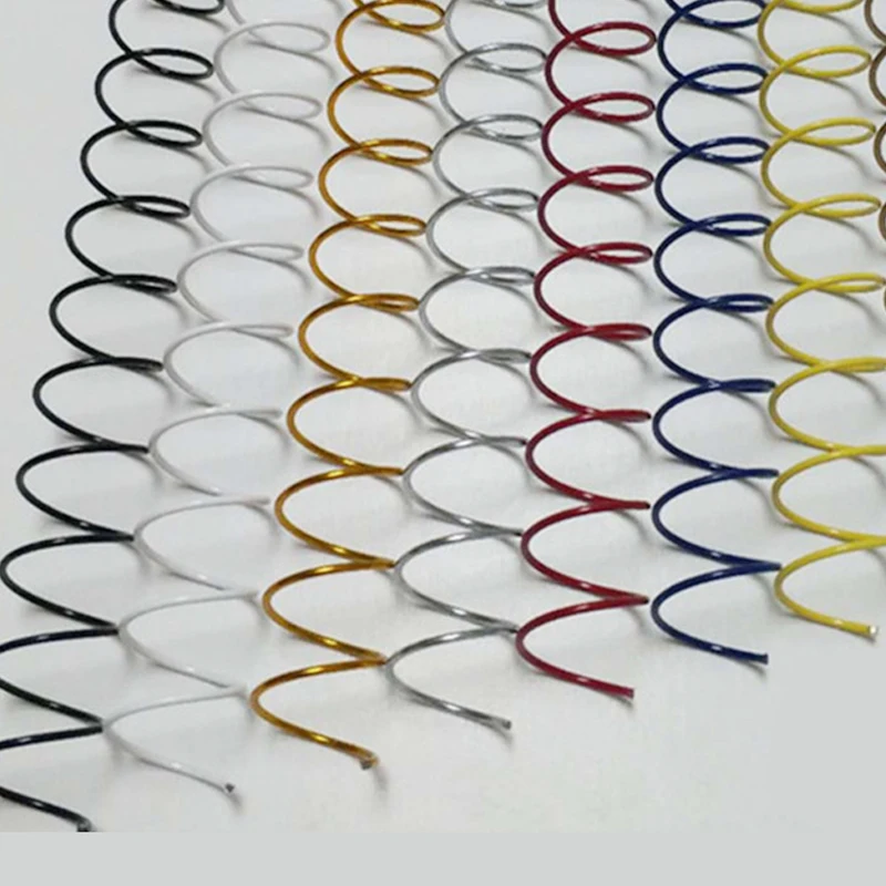 20pcs/Lot  Metal 10-25mm 34 Hole  Loose-leaf Notebook Binding Clip Single Spiral Coil 3:1 Wire Binder Punch Ring Office Supply