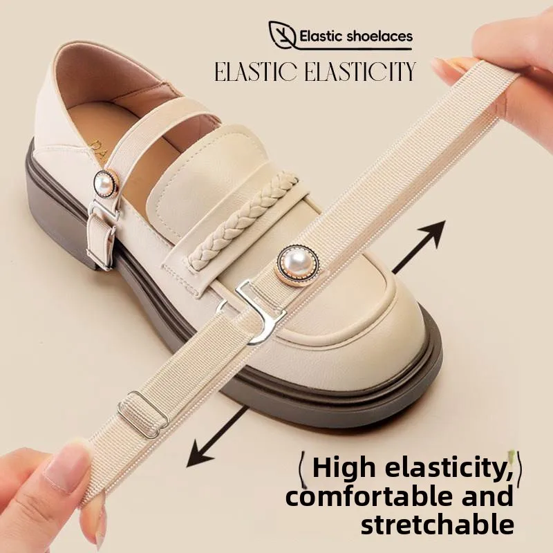 Elastic Anti-Loss Shoe Laces Mary Jane High Heels Non-Slip Elastic Tying Bands Versatile Suitable for Flats And High Heels