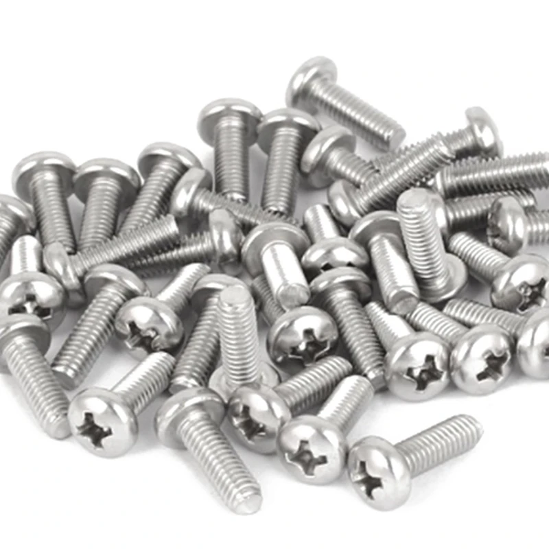 60Pcs M2x4mm Phillips Round Head Screws Bolt With 50Pcs M3x4mm Hex Socket Set Cap Point Grub Screws