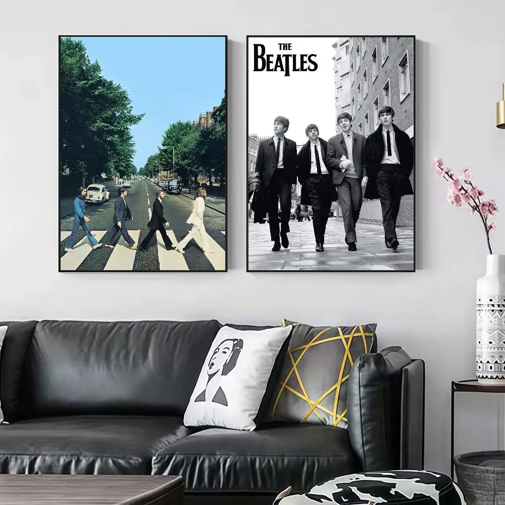 The Abbey Road B-Beatles Peelable Self-adhesive Poster Stickers Are Suitable For Frameless Wall Decoration In A Room