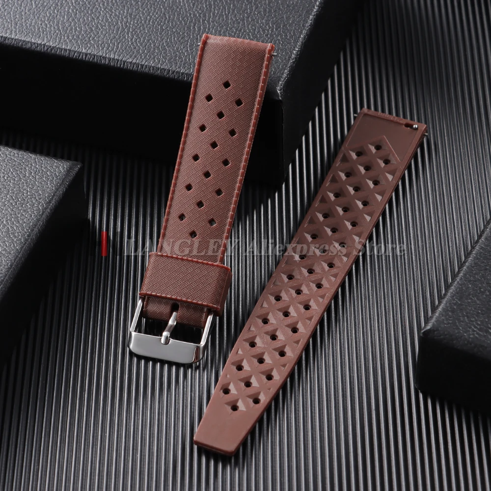 

20mm 22mm Premium Tropic Silicone Watch Straps for Seiko for Oris for Omega Quick Release Diving Waterproof Men Women Bracelets