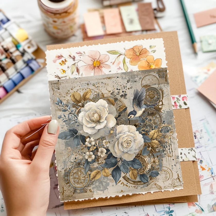 36 vellen 6 "x 6" plakboekpapierpakket: handgetekende doodle-patronen voor scrapbooking, origami en creatieve kaarten maken