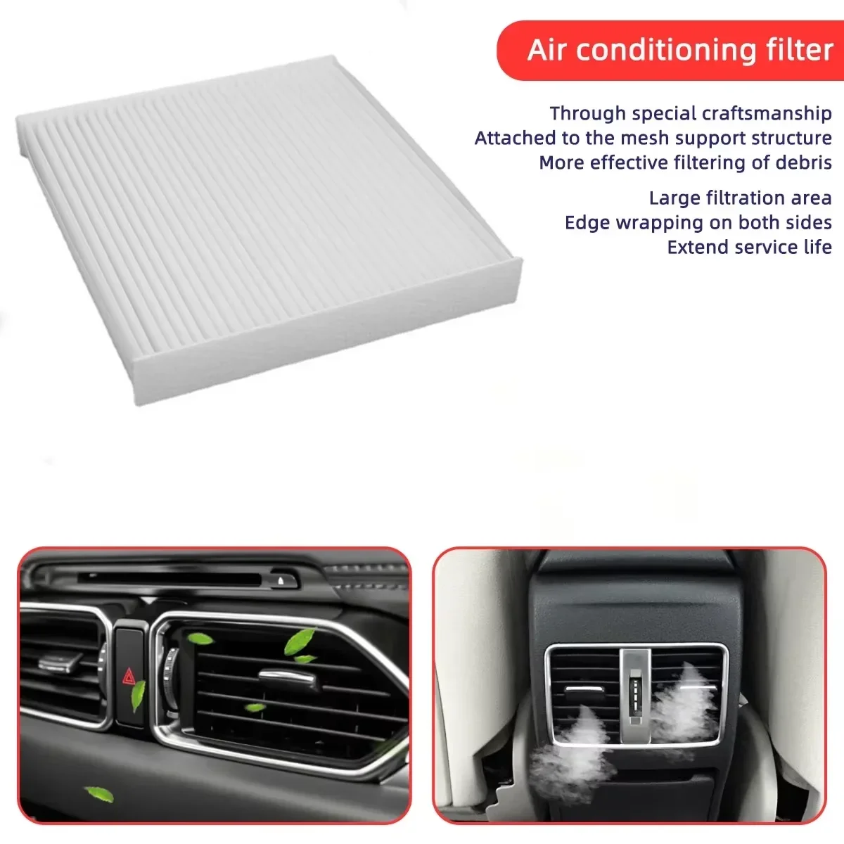 Car Cabin Air Filter for Chevrolet Silverado 1500 2500 HD 3500 Filters Carbon Fiber CF8791A 52473340 CAF7707 3012 VCA-1003 DC031