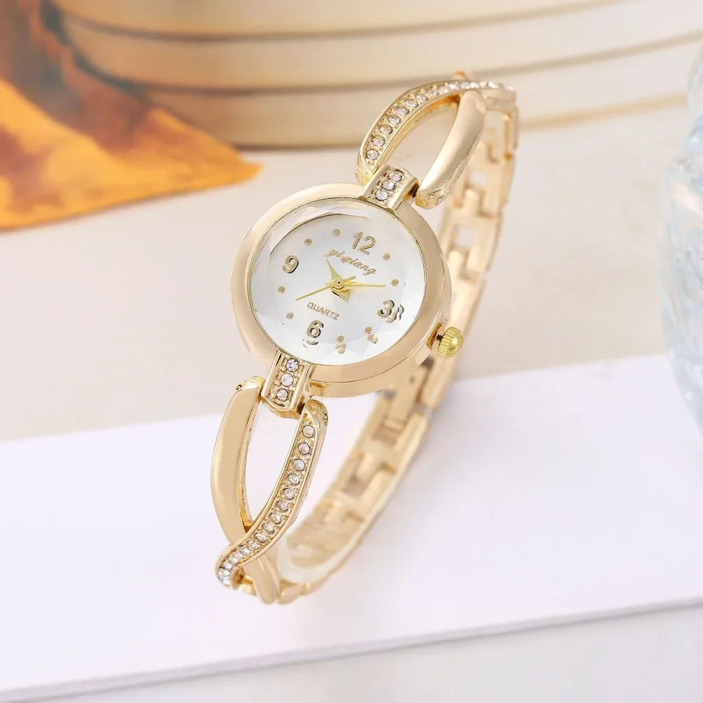 

Luxury Watch Women Small Round Dial Fashion Wristwatch Elegant Diamond Inlaid Casual Ladies Bracelet Watches Reloj Para Mujer