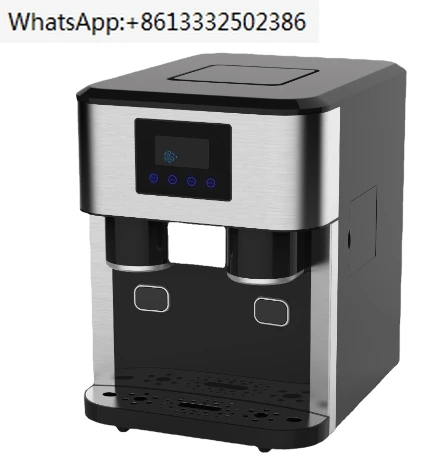 18kgs/day 1kg storage tabletop Crushed Ice Vendor Water Server Lifestyle Portable LCD Touch Ice Maker with Water Dispenser