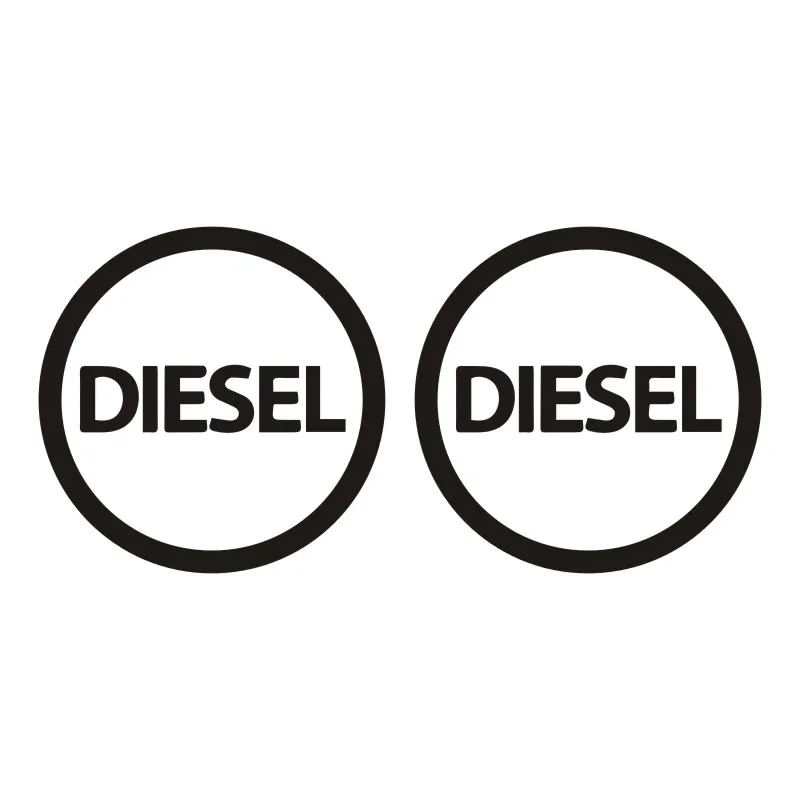 

10*10cm 2pc Fashion Diesel Car Sticker Auto Motorcycles Styling Decoration Fuel Tank Cap Laser Vinyl Waterproof Decal
