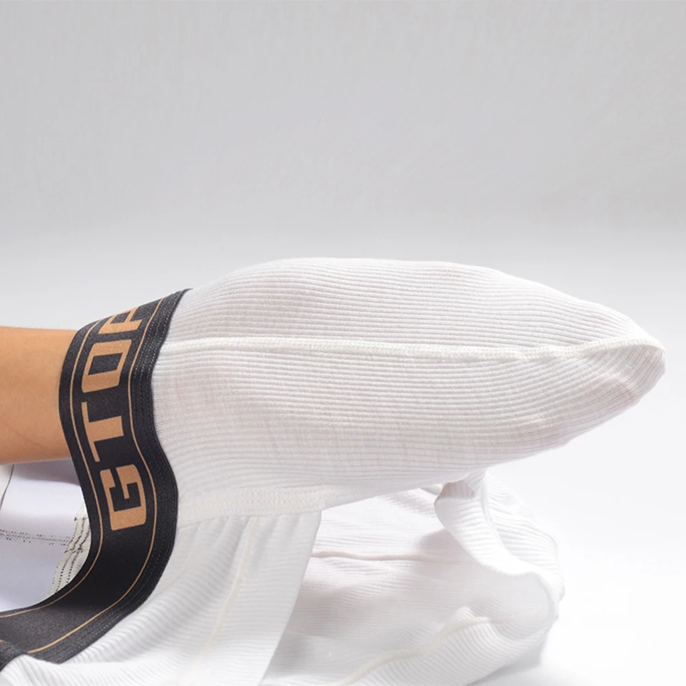 

Всесезонные мужские удобные трусы с U-образной сумкой, интимное нижнее белье, легкие повседневные сексуальные трусики в рубчик для фитнеса