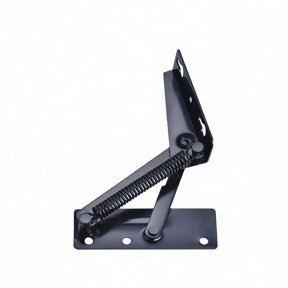 Modern Black Spring Hinge For Furniture Lift Mechanism Sofa Bed Storage Box Lid Support Hardware Replacement Fittings
