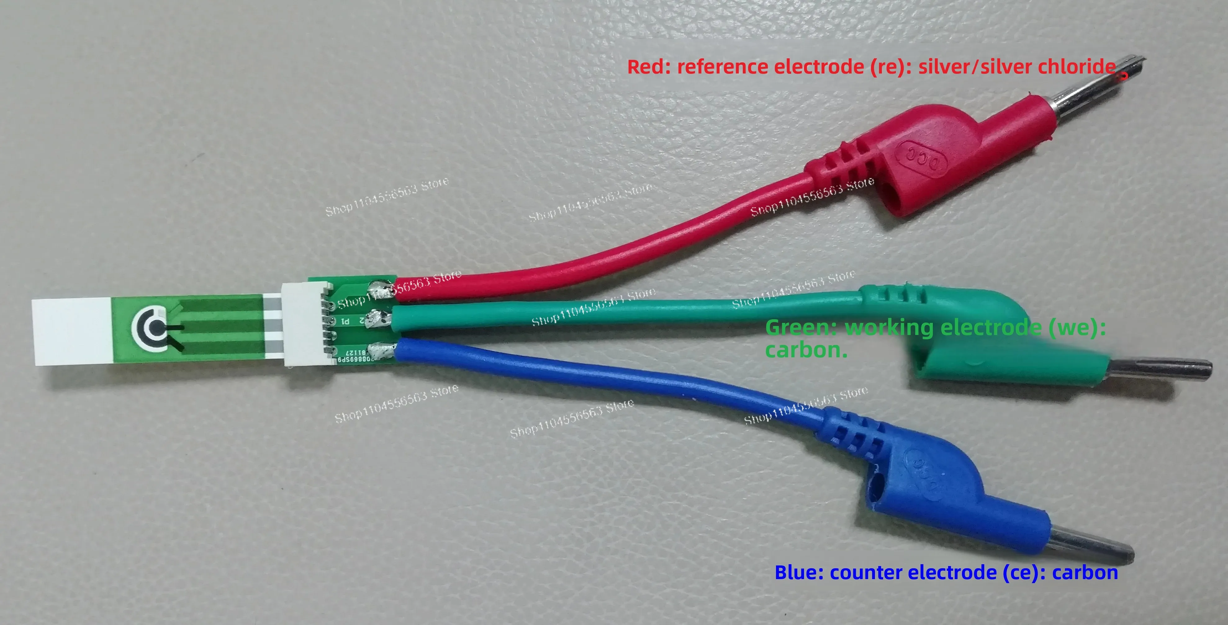 Electrochemical Three-Electrode Adapter – Gold/Carbon Electrode Universal Interface