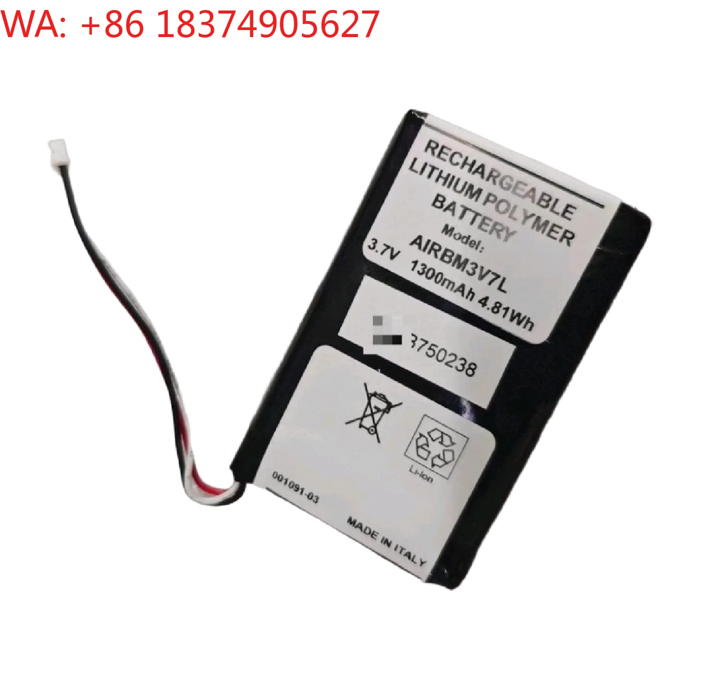 AirBM3V7L battery 3.7v 1300mAh 4.81wh battery (rewinder hand operator)