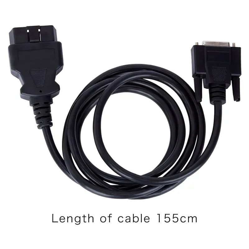 150CM OBD2 16Pin To DB15Pin Adapter Car Extension Cable Male DP 15PIN Cable OBD To DB15 Pin Female Interface 16 Pin Connection