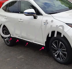 For Toyota Harrier Venza 2020 2021-2024 Steel Car-Styling car Auto Decorative Accessories Side Door Body Molding Cover Trim