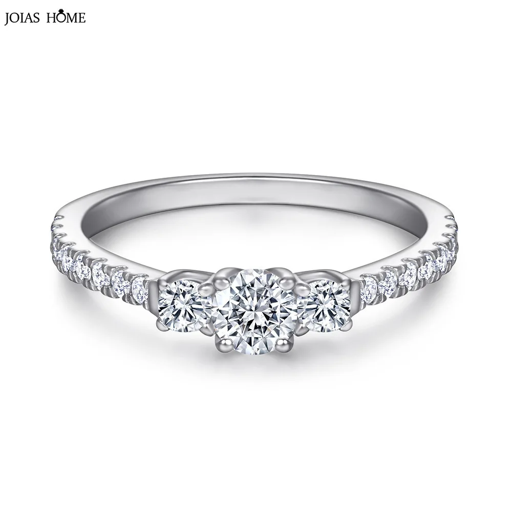 

JH 0.3CT Moissanite 925 Silver Ring for Women D Color Shining Moissanite Gemstone Engagement Ring Fine Jewelry Lab Diamond