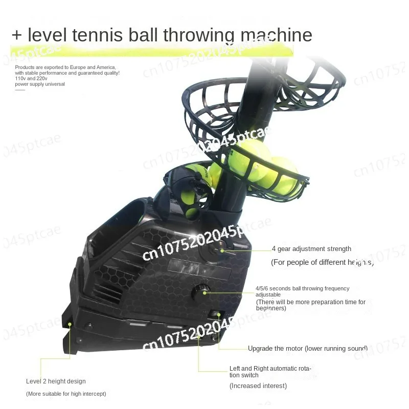 Tennis Ball Machine, Self-practice Throwing Machine, Single with Catch Net, Portable Practice Device, Coach Assistant