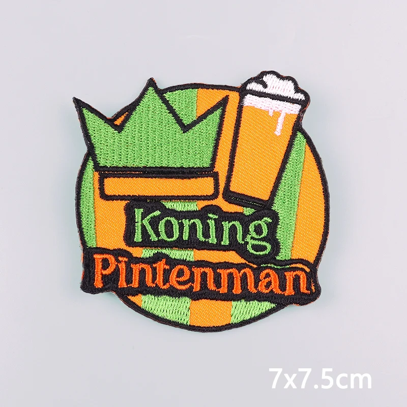 Kruikenstad Carnival Themed Embroidered Iron‑On Patches On Clothes,Netherlands Phrase Festival Badges,Decor Appliques For Jacket